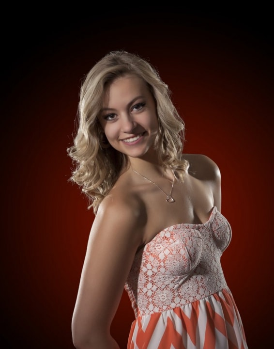 Hannah at the studio.