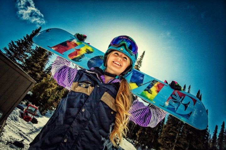 Kady on location at Pomerelle Ski area.